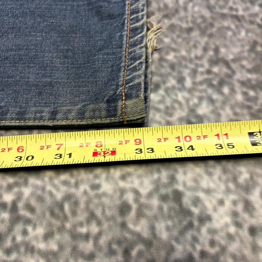 Vintage Akademiks Jeans Mens 44x33 Blue Embroidered Baggy Wide Leg Skater Y2K